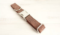 HKM-864979 Brown Plaid Dog Ring - Durable Polyester Material, Stylish Design for Pets