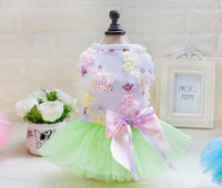 HKM-346323 Cute Cotton Lace Dog Tutu Dress for Spring-Summer Wear, Available in Multiple Sizes