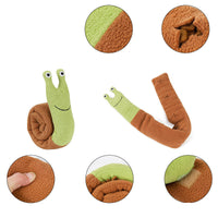 HKM-516691 Interactive Snail Snuffle Toy for Dogs - Soft Fleece Treat Hiding Puzzle for Small Pets