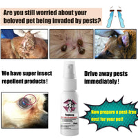HKM-285715 Pet Deworming and Flea & Tick Itching Relief Spray for Cats and Dogs