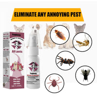 HKM-285715 Pet Deworming and Flea & Tick Itching Relief Spray for Cats and Dogs