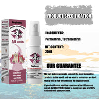 HKM-285715 Pet Deworming and Flea & Tick Itching Relief Spray for Cats and Dogs