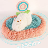 HKM-980371 Plush Cat Nest Bed for Deep Sleep, Washable and Disassemblable Winter Cozy Lollipop Design
