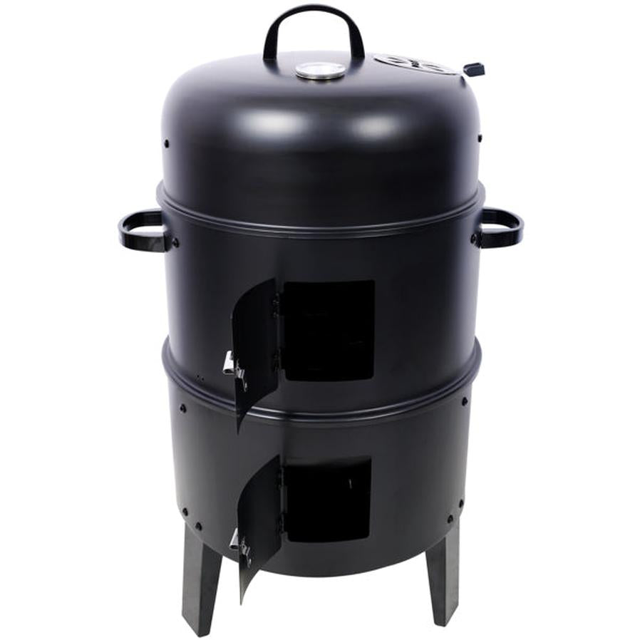 HKM-288147 16 Inch Portable Charcoal Smoked Grill – Ideal Vertical Smoker for Outdoor Cooking and Camping