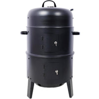 HKM-288147 16 Inch Portable Charcoal Smoked Grill – Ideal Vertical Smoker for Outdoor Cooking and Camping