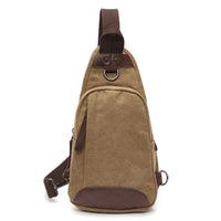 HKM-877651 Casual Canvas Men's Crossbody Chest Bag - Portable and Versatile