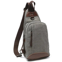 HKM-877651 Casual Canvas Men's Crossbody Chest Bag - Portable and Versatile