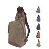 HKM-877651 Casual Canvas Men's Crossbody Chest Bag - Portable and Versatile