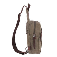 HKM-877651 Casual Canvas Men's Crossbody Chest Bag - Portable and Versatile