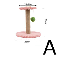 HKM-610195 Cat Climbing Frame with Sisal Scratching Ball - Durable Fruit-Shaped Design