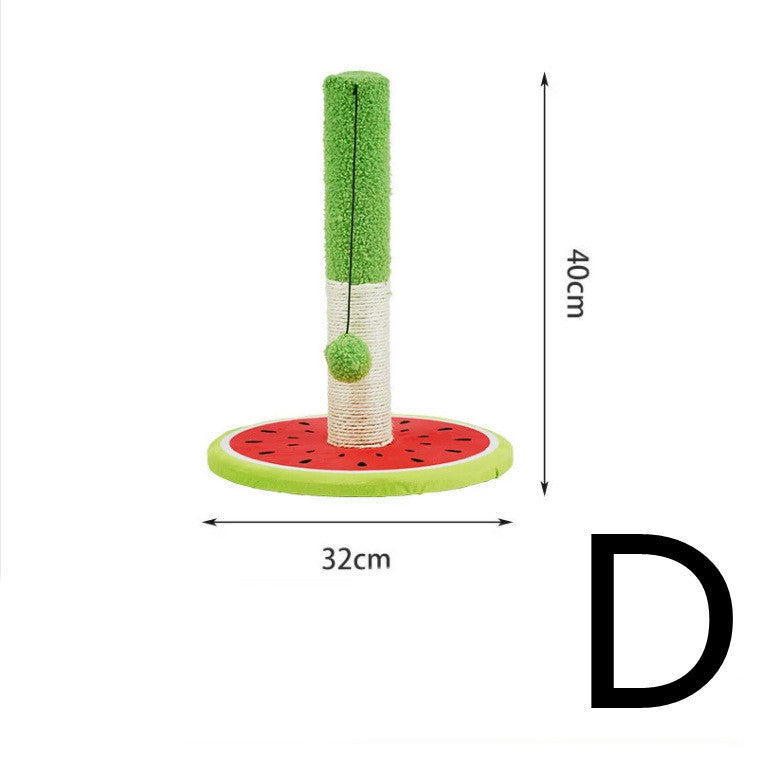 HKM-610195 Cat Climbing Frame with Sisal Scratching Ball - Durable Fruit-Shaped Design
