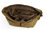 HKM-531859 Retro Oil Wax Canvas Sling Camera Bag 35*11*27CM