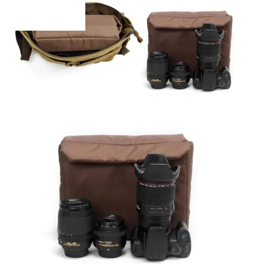 KTX-531859 Retro Oil Wax Canvas Sling Camera Bag 35*11*27CM