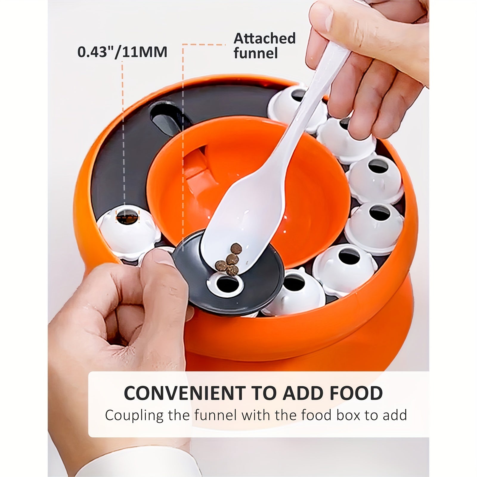 HKM-317779 Interactive Cat Puzzle Toy - Educational Slow Feeder and Dry Food Dispenser for Enrichment and Fun