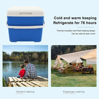HKM-566099 Insulated Portable Cooler - 13.8L Ice Chest with Heavy Duty Handle for Camping, Fishing, and Picnic - Keeps Ice Up to 76 Hours