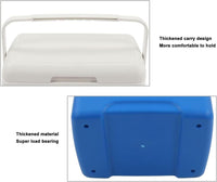 HKM-566099 Insulated Portable Cooler - 13.8L Ice Chest with Heavy Duty Handle for Camping, Fishing, and Picnic - Keeps Ice Up to 76 Hours