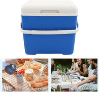 HKM-566099 Insulated Portable Cooler - 13.8L Ice Chest with Heavy Duty Handle for Camping, Fishing, and Picnic - Keeps Ice Up to 76 Hours