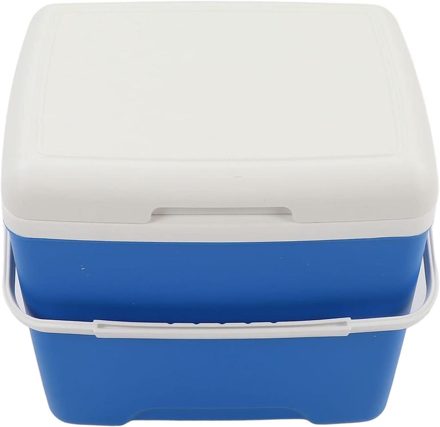 HKM-566099 Insulated Portable Cooler - 13.8L Ice Chest with Heavy Duty Handle for Camping, Fishing, and Picnic - Keeps Ice Up to 76 Hours