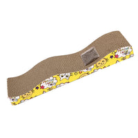 HKM-379667 Wave Corrugated Paper Cat Scratcher - Earthy Brown Cat Toy, 45*12.5*5cm