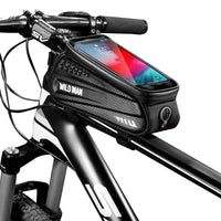 HKM-889491 Hard Shell Bicycle Bag with Touch Screen for Mountain Bikes - Front Beam and Saddle Bag Riding Storage