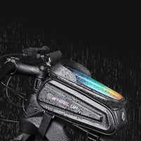 HKM-889491 Hard Shell Bicycle Bag with Touch Screen for Mountain Bikes - Front Beam and Saddle Bag Riding Storage