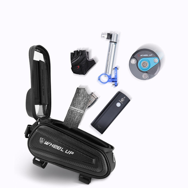 HKM-889491 Hard Shell Bicycle Bag with Touch Screen for Mountain Bikes - Front Beam and Saddle Bag Riding Storage