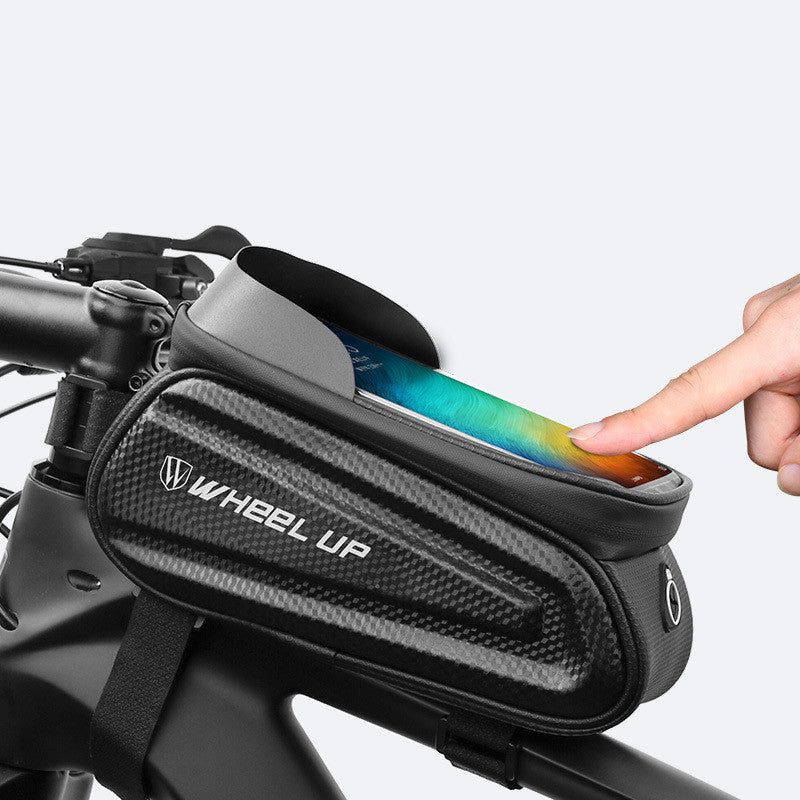 HKM-889491 Hard Shell Bicycle Bag with Touch Screen for Mountain Bikes - Front Beam and Saddle Bag Riding Storage