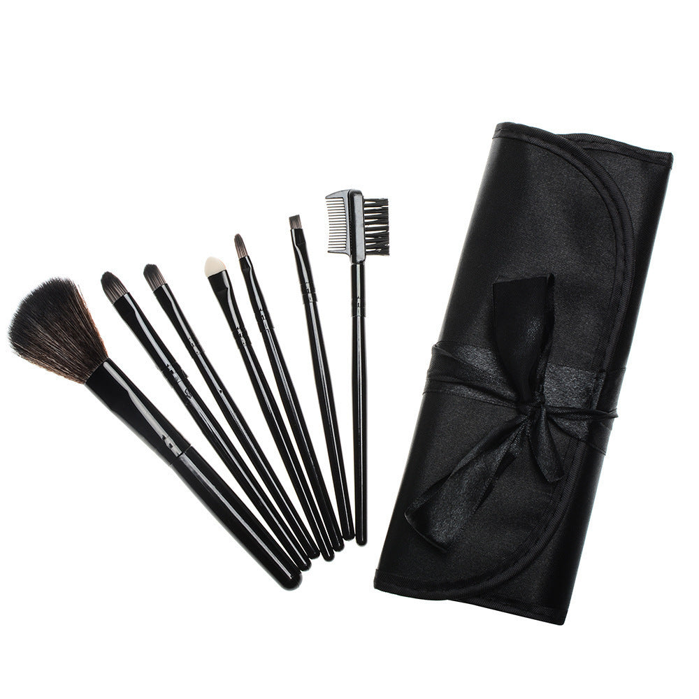 HKM-036243 Portable 7-Piece Multifunctional Makeup Brush Set with PU Bag