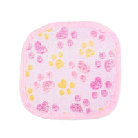 HKM-139603 Cozy Coral Velvet Pet Blanket – Pink, Light Yellow, Brown, and Purple – 20cm x 20cm