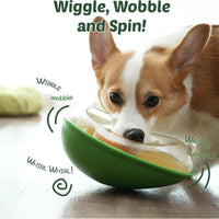 HKM-607891 Anti-Tumble Green Avocado Plastic Pet Feeding Bowl