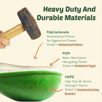 HKM-607891 Anti-Tumble Green Avocado Plastic Pet Feeding Bowl