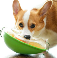 HKM-607891 Anti-Tumble Green Avocado Plastic Pet Feeding Bowl