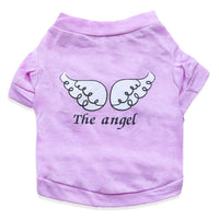HKM-082515 Light Green Cotton Jersey T-shirt for Small Dogs - Casual Style with Wing Print
