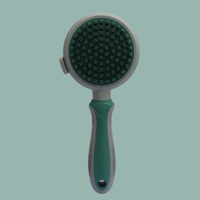 HKM-199763 Dual-Sided Silicone Cat and Dog Brush with Soft Rubber Pins for Grooming, Shedding, and Massaging Long-Haired Pets