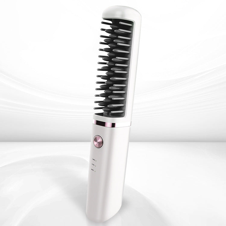 KTX-125907 USB Rechargeable Tourmaline Ceramic Hair Straightener Comb for Wet and Dry Hair