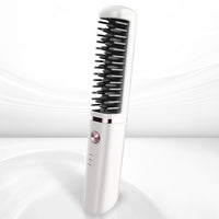 HKM-125907 USB Rechargeable Tourmaline Ceramic Hair Straightener Comb for Wet and Dry Hair