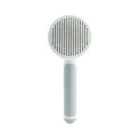 HKM-133075 Self-Cleaning Round Handle Pet Comb with Sticky Bead Steel Teeth for Easy Hair Removal
