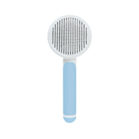 HKM-133075 Self-Cleaning Round Handle Pet Comb with Sticky Bead Steel Teeth for Easy Hair Removal