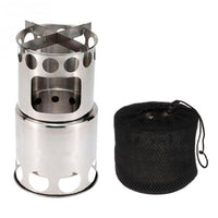 HKM-447379 Stainless Steel Portable Camping Stove Set with Cooking Pot for Outdoor Adventures
