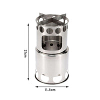 HKM-447379 Stainless Steel Portable Camping Stove Set with Cooking Pot for Outdoor Adventures