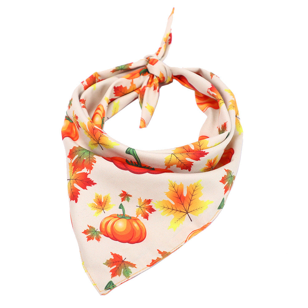 HKM-288851 Turkey Thanksgiving Pet Saliva Cloth Scarf for Pets with Neck Circumference 25-48CM, 48*48*70cm