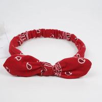 HKM-030995 Geometric Knotted Fabric Headband with Bunny Ears for Women