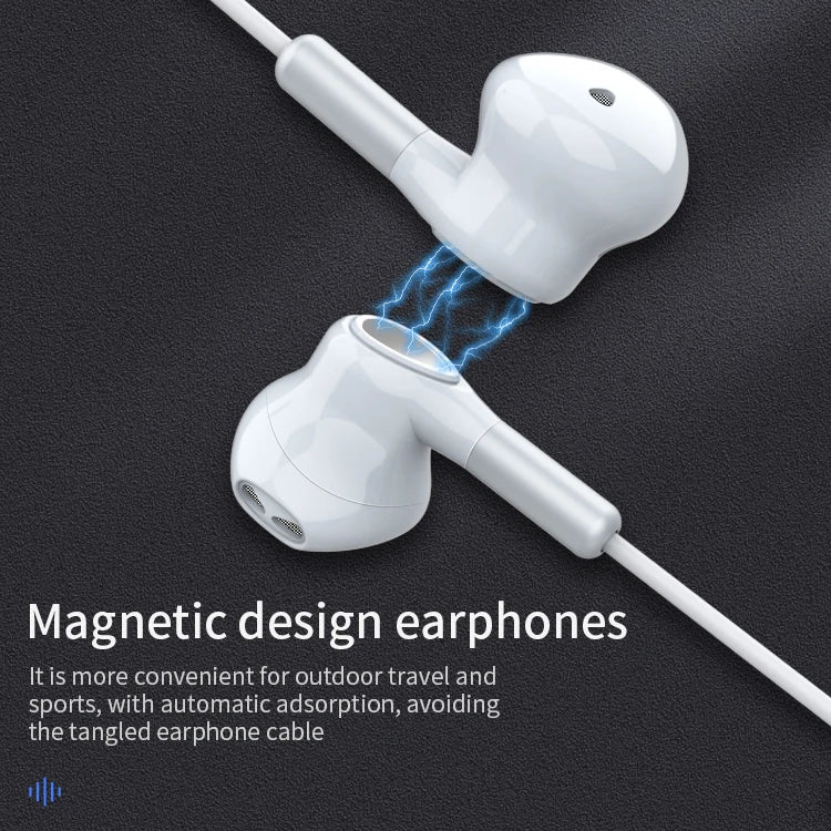 KTX-878931 USB-C Wired Magnetic Earbuds with Microphone for iPhone 15, OnePlus, and Sony Devices