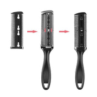 HKM-058003 Double-Sided Hair Cutting Comb with Blade for Bangs and Hair Repair, 60g