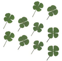 HKM-907731 Dried Four-Leaf Clover Epoxy Leaves for Handmade Jewelry (10 Pcs)