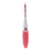 HKM-088467 Electric Silicone Bath Brush with Long Handle for Deep Cleaning and Massage, Adjustable Vibration Levels, IPX5 Waterproof