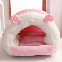 HKM-744403 Cozy All-Season Closed Cat Nest with Washable Winter Mat for Kittens