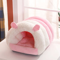 HKM-744403 Cozy All-Season Closed Cat Nest with Washable Winter Mat for Kittens