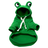 HKM-907987 Frog Costume Hoodie for Small Dogs and Cats - Cozy Sweatshirt for Halloween and Autumn Wear