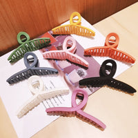 HKM-863699 Frosted Large Hair Clip for Women - Stylish Gradient Colors and Geometric Design